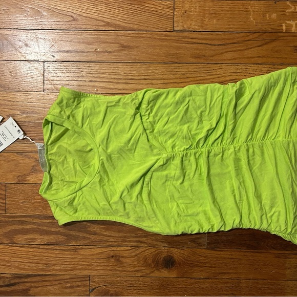 NWT JONATHAN SIMKHAI KRISTIANA TANK TOP SHIRT CAMI IN ACID LIME - Picture 6 of 8